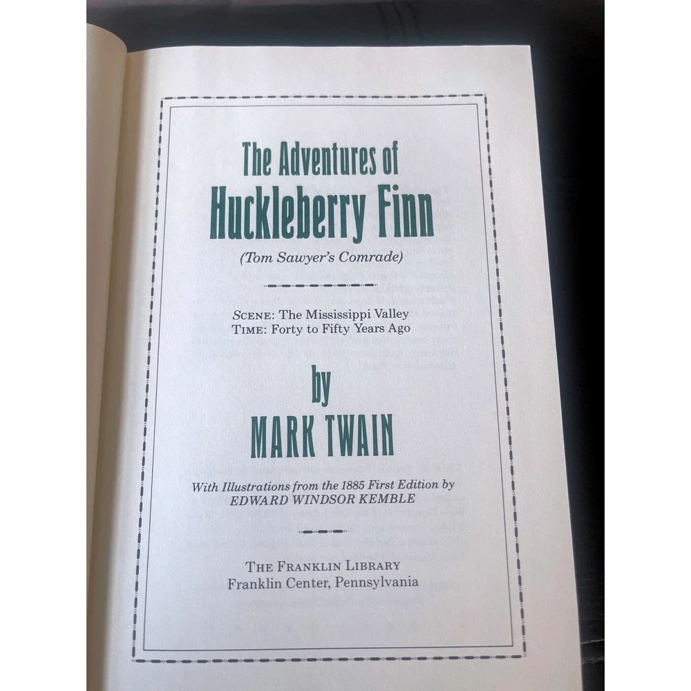 Franklin Library The Adventures of Huckleberry Finn Mark Twain 1979 Hardcover